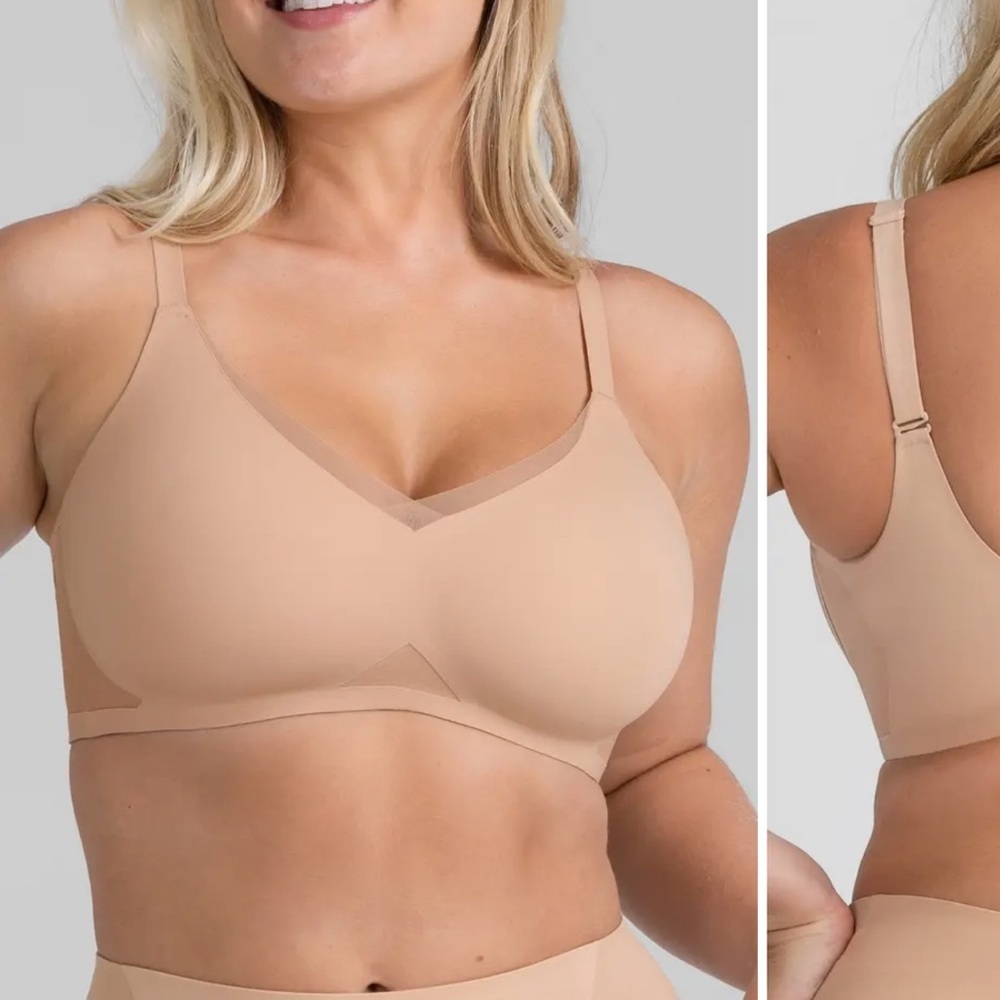HoneyLove Liftwear Crossover Bra Seamless Tan Wireless Bra XL